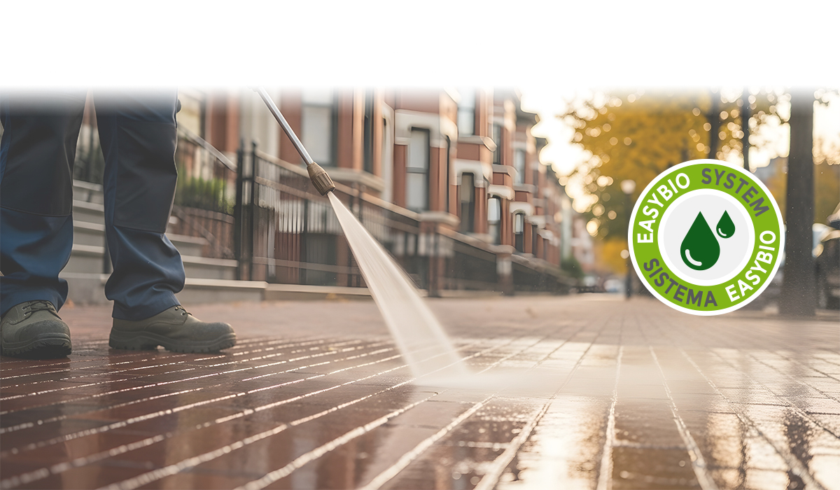 Aerial view of sewage water treatment plant